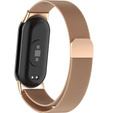 Milánsky náramok s puzdrom pre Xiaomi Smart Band 10 / 9 / 8, ružové zlato