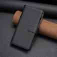 Klapkové puzdro pre Samsung Galaxy A25 5G, Wallet Zipper Pocket, čierne