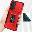 Pancierované puzdro pre Samsung Galaxy A54 5G, pancierovaný Slide Ring, červené