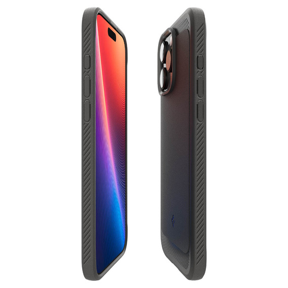 Puzdro Spigen pre iPhone 16 Pro Max, Rugged Armor MagSafe, čierne + tvrdené sklo 9H