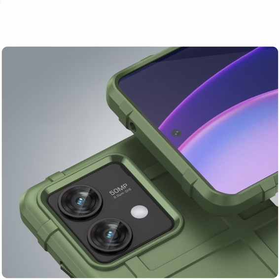 Obal na mobil pre Motorola Edge 40 Neo, Rugged Shield, zelený