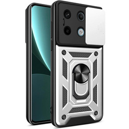 Obal na mobil pre Xiaomi Redmi Note 13 Pro 5G, CamShield Slide, strieborné