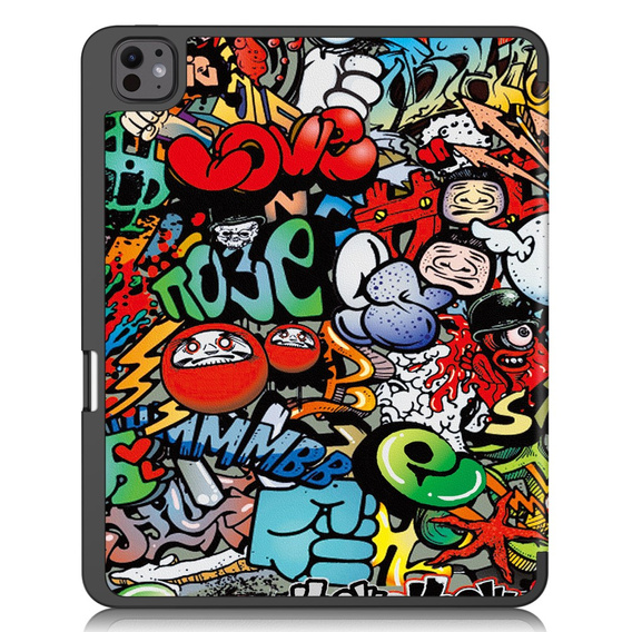 Puzdro pre iPad Pro 13" 2024 (7 gen.), Smartcase, graffiti