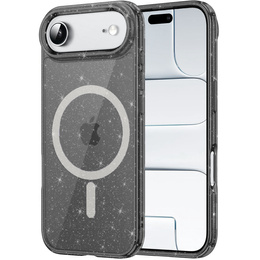 Puzdro pre iPhone Air, pre MagSafe, trblietavé, priesvitné čierne