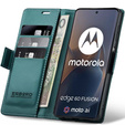 Puzdro pre Motorola Edge 60 / 60 Fusion, ERBORD Glossy Litchi, flipová peňaženka, zelený