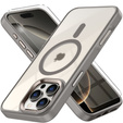 Puzdro pre iPhone 16 Pro Max, pre MagSafe, ERBORD Matt Case, transparentný / titánový + sklo na displej