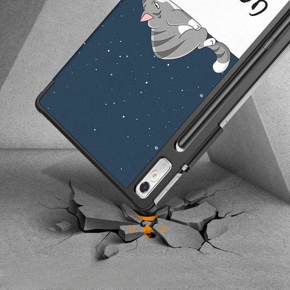 Puzdro pre Lenovo Tab P11 Pro Gen 2 TB132FU TB132XU 11.2", s chlopňou, sleeping cat