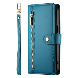 Klapkové puzdro pre Samsung Galaxy A56 5G, Wallet Zipper Pocket, modré