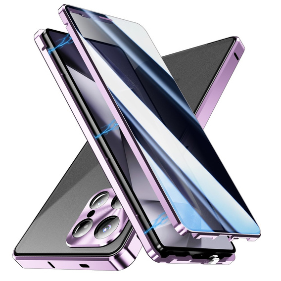 Puzdro pre Samsung Galaxy S25 Ultra, Privacy Dual Glass, fialové