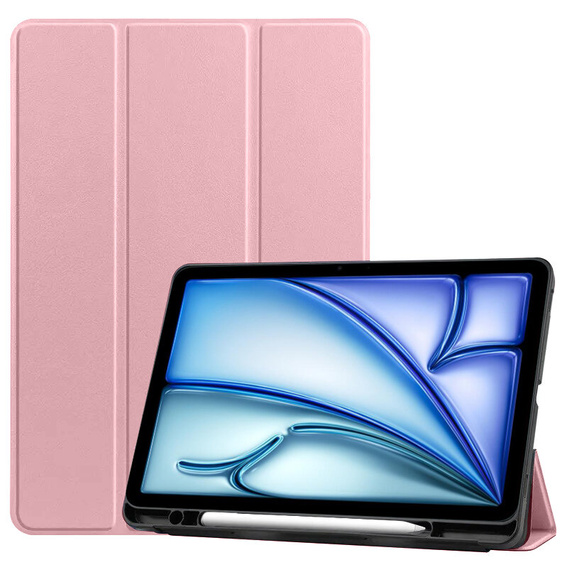 Puzdro pre iPad Air 13" 2025/2024 (7/6 gen.), Smartcase s priestorom pre stylus, ružové