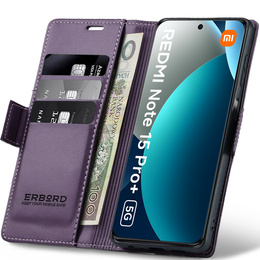 ERBORD Lesklé puzdro Litchi pre Xiaomi Redmi Note 15 Pro Plus 5G / Poco M8 Pro 5G