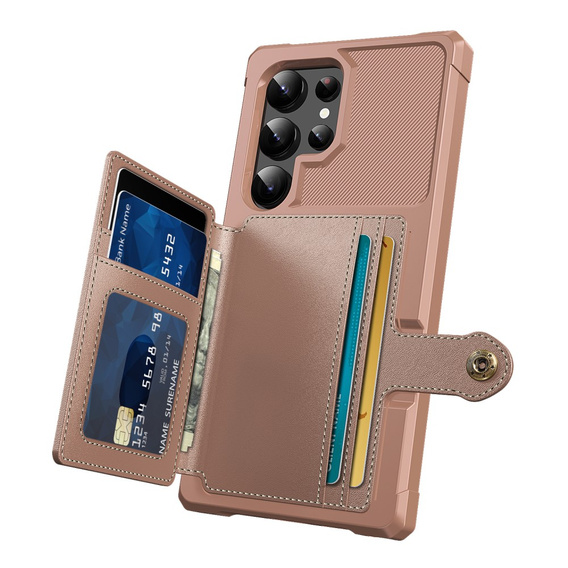 Puzdro pre Samsung Galaxy S25 Ultra, Card Holder Kickstand, čierne