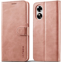 Klapkové puzdro pre Oppo A17, LC.IMEEKE, ružové rose gold