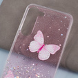 Puzdro pre Samsung Galaxy S24, Glitter Butterfly, ružové