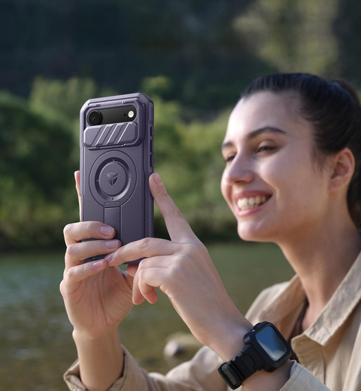 Obrnené puzdro Dexnor so stojanom a spúšťou fotoaparátu, pre MagSafe pre iPhone Air
