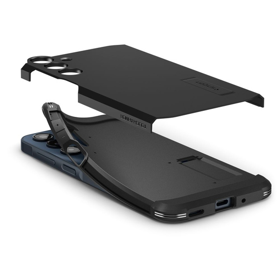 Puzdro Spigen pre Samsung Galaxy A56 5G, Tough Armor Mag MagSafe, čierne + tvrdené sklo 9H