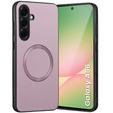 Obal na mobil pre Samsung Galaxy A56 5G, Leather Hybrid MagSafe, fialové