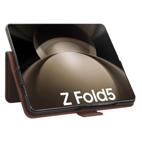 Klapkové puzdro pre Samsung Galaxy Z Fold 5 5G, Card Slot, hnedé