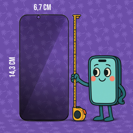 Tmavé sklo na ochranu súkromia Shy Palm pre iPhone 13 Pro Max