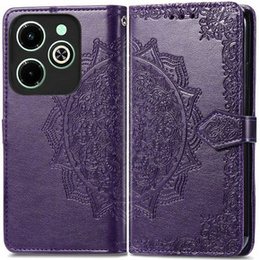 Klapkové puzdro pre Infinix Hot 40i, Mandala, fialové