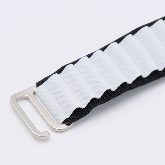 Nylonový remienok pre Apple Watch 1/2/3/4/5/6/7/8/SE/ULTRA 42/44/45/49 mm, čierny / biely