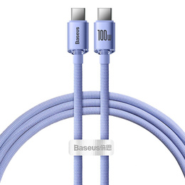 Kábel Baseus Crystal Shine USB-C na USB-C 100 W pre zariadenia s portom USB-C