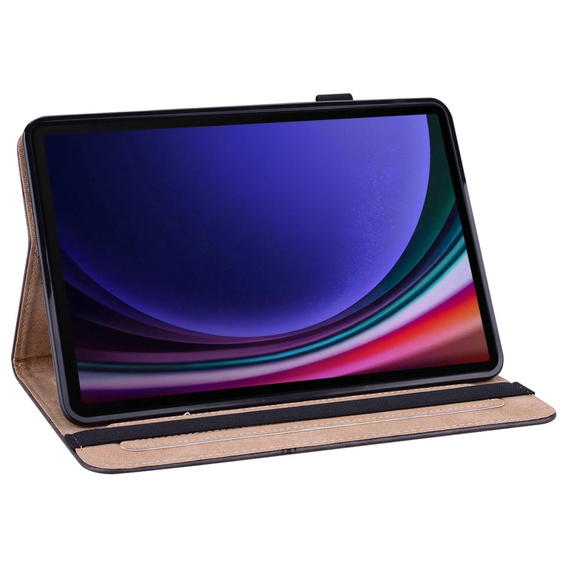 Puzdro pre Samsung Galaxy Tab S10 Lite / S10 FE / S9 FE / S9, Classic, s priestorom pre stylus, čierne