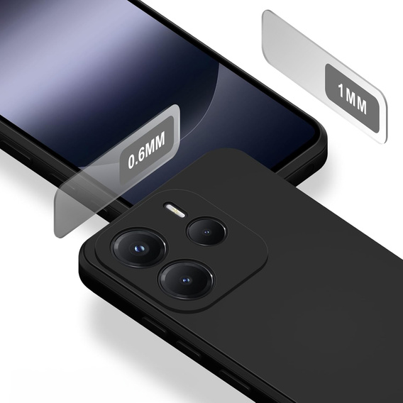 Obal na mobil pre Xiaomi Redmi Note 14 4G, Silicone Lite, čierne