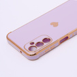 Obal na mobil pre Samsung Galaxy A14 4G/5G, Electro heart, fialové