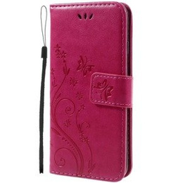 Klapkové puzdro pre iPhone 7/8/SE 2020/SE 2022, Butterfly, ružové