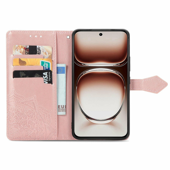 Klapkové puzdro pre Oppo A40 / Oppo A40m, Mandala, ružové rose gold