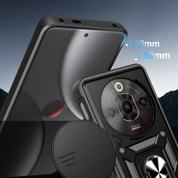 Obal na mobil pre Xiaomi Poco F7 5G, CamShield Slide, čierne