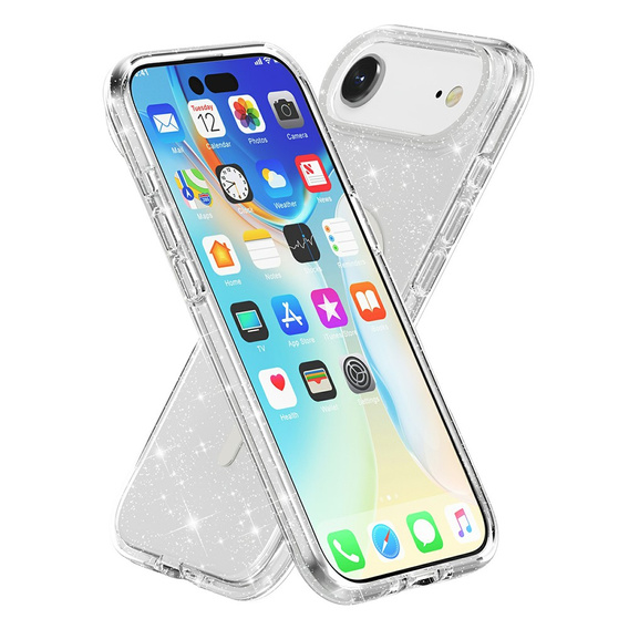 Puzdro pre iPhone Air, pre MagSafe, trblietavé, priehľadné