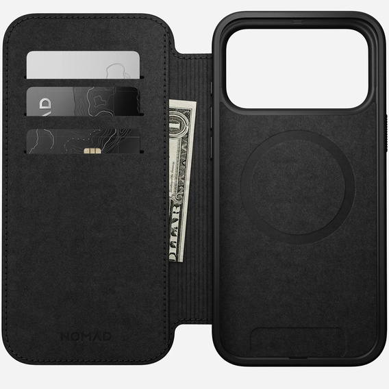 Puzdro Nomad pre iPhone 17 Pro Max, Modern Leather Folio, hnedé