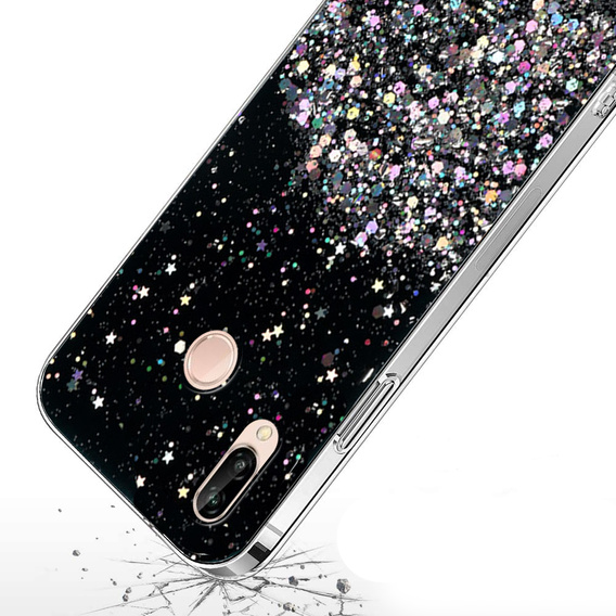 Obal na mobil pre Huawei P20 Lite, Glittery, čierne