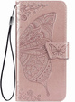 Klapkové puzdro pre Oppo A60, Butterfly, ružové rose gold
