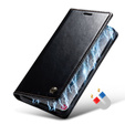 CASEME flipové puzdro pre Samsung Galaxy S21, Waxy Textured, čierne