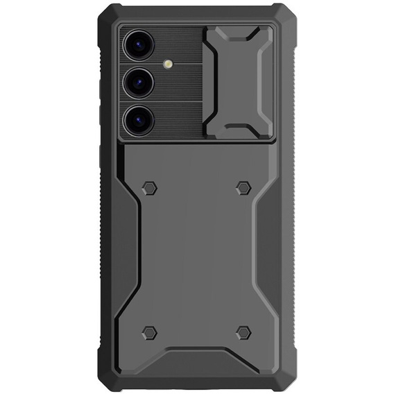 Puzdro pre Samsung Galaxy A55, ERBORD Rugged Case, čierne (dva rámčeky)