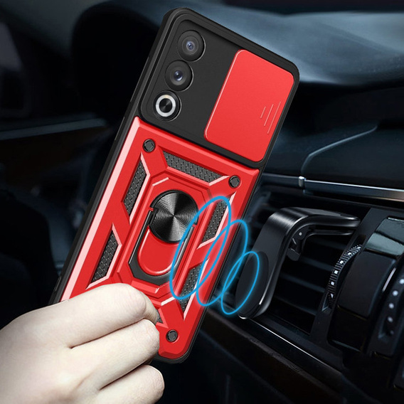 Obal na mobil pre Oppo A80, CamShield Slide, červené
