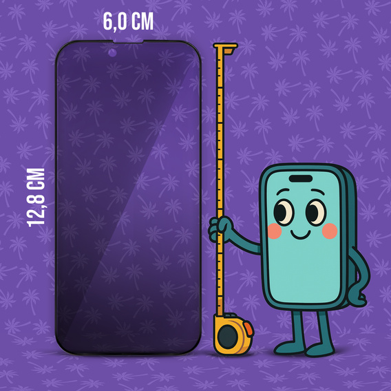 Tmavé sklo na ochranu súkromia Shy Palm pre iPhone 13 Mini