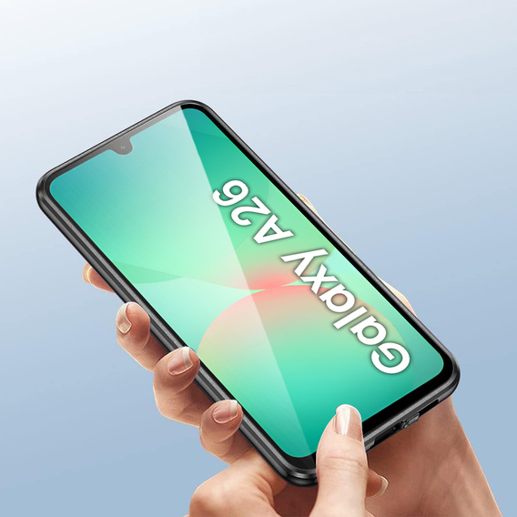 Puzdro pre Samsung Galaxy A26, Magnetic Dual Glass, čierne