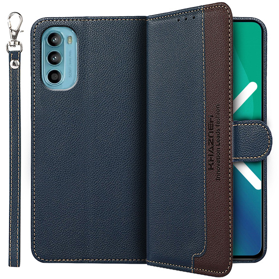 Flipové puzdro pre Motorola Moto G52 / G82 5G, KHAZNEH RFID, modré