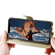 Klapkové puzdro pre Motorola Moto G85, Crazy Horse Wallet, zlaté