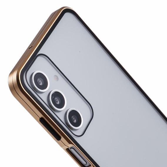 Puzdro pre Samsung Galaxy A16, Magnetic Dual Glass, zlaté
