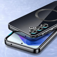 Puzdro pre Samsung Galaxy A55 5G, Electro MagSafe, čierne + sklo na displej