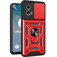 Obal na mobil pre Motorola Moto G53 5G, CamShield Slide, červené