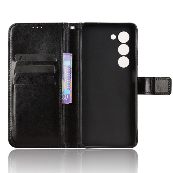 Klapkové puzdro pre Oppo A5 5G / A5m, Crazy Horse Wallet, čierne
