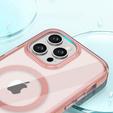 Puzdro pre iPhone 16 Pro Max, Shockproof Hybrid, s fóliou na displej, pre MagSafe, ružové