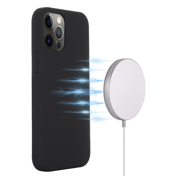Obal na mobil pre iPhone 13 Pro, Silicone MagSafe, čierne