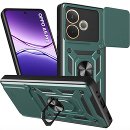 Obal na mobil pre Oppo A5 Pro 5G, CamShield Slide, zelený